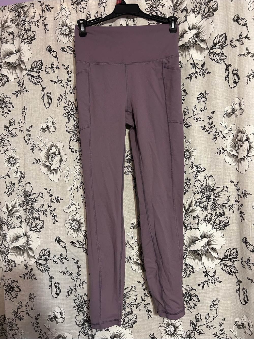 RBX Mauve High-Waist Leggings with Side Pockets